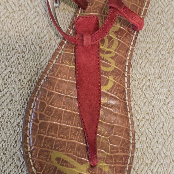 Sam Edleman Burgundy Suede Gigi Thong Sandals - Size 8.5 - Picture 12 of 15